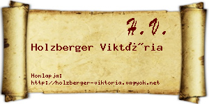 Holzberger Viktória névjegykártya